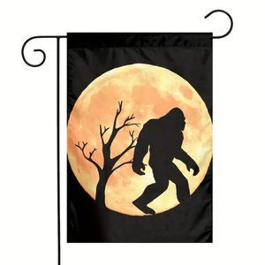 Bigfoot Outdoor Full Moon Holiday Season Yard Garden Flag, 12 x 18 Halloween